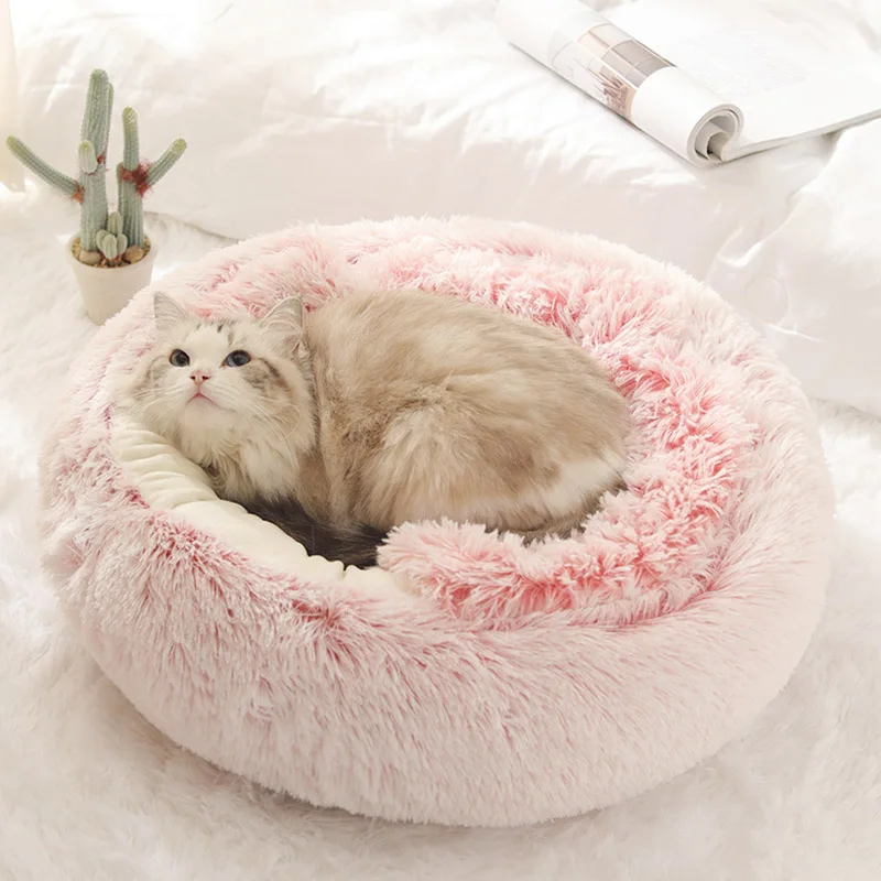 Cats Round Plush Bed