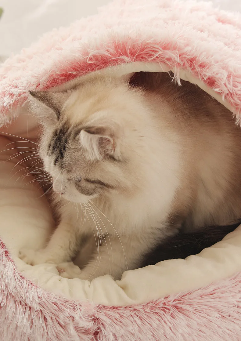 Cats Round Plush Bed