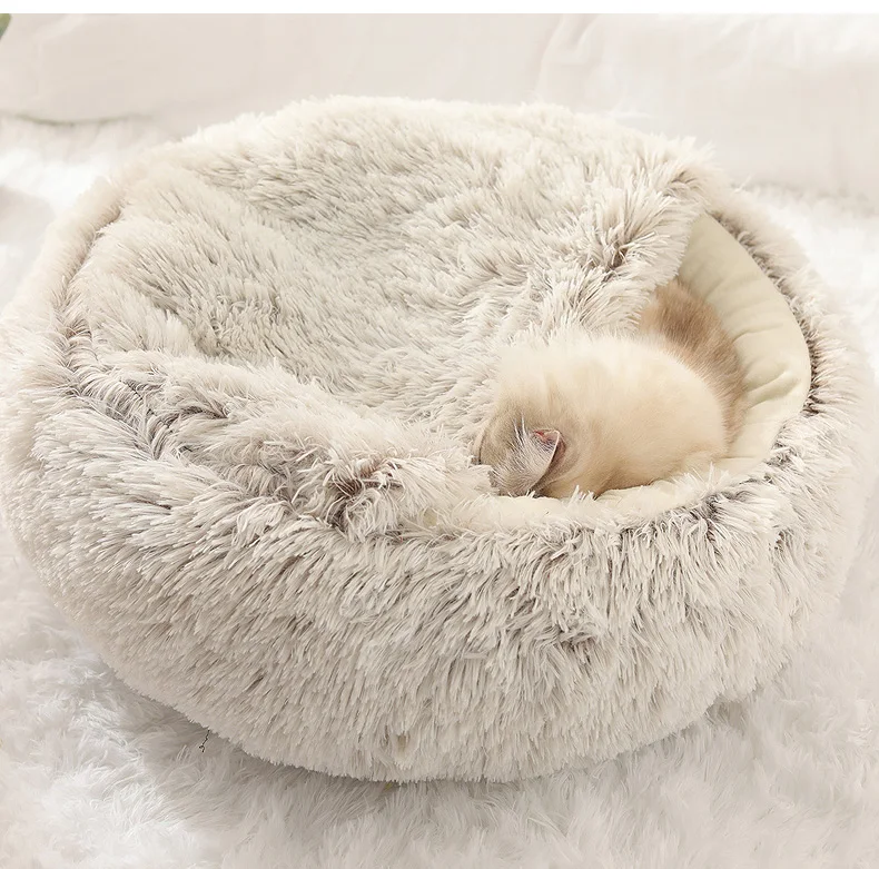 Cats Round Plush Bed