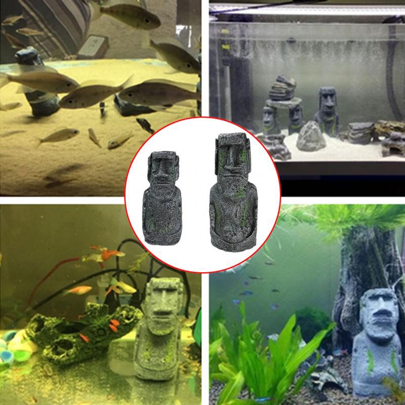 Easter Island Statue Aquarium Decor