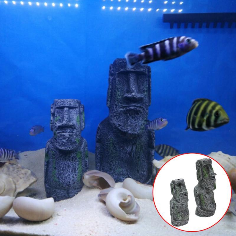 Easter Island Statue Aquarium Decor