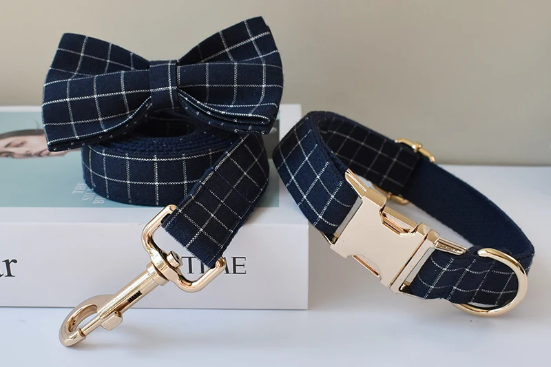 Dog's Personalized Plaid Collar